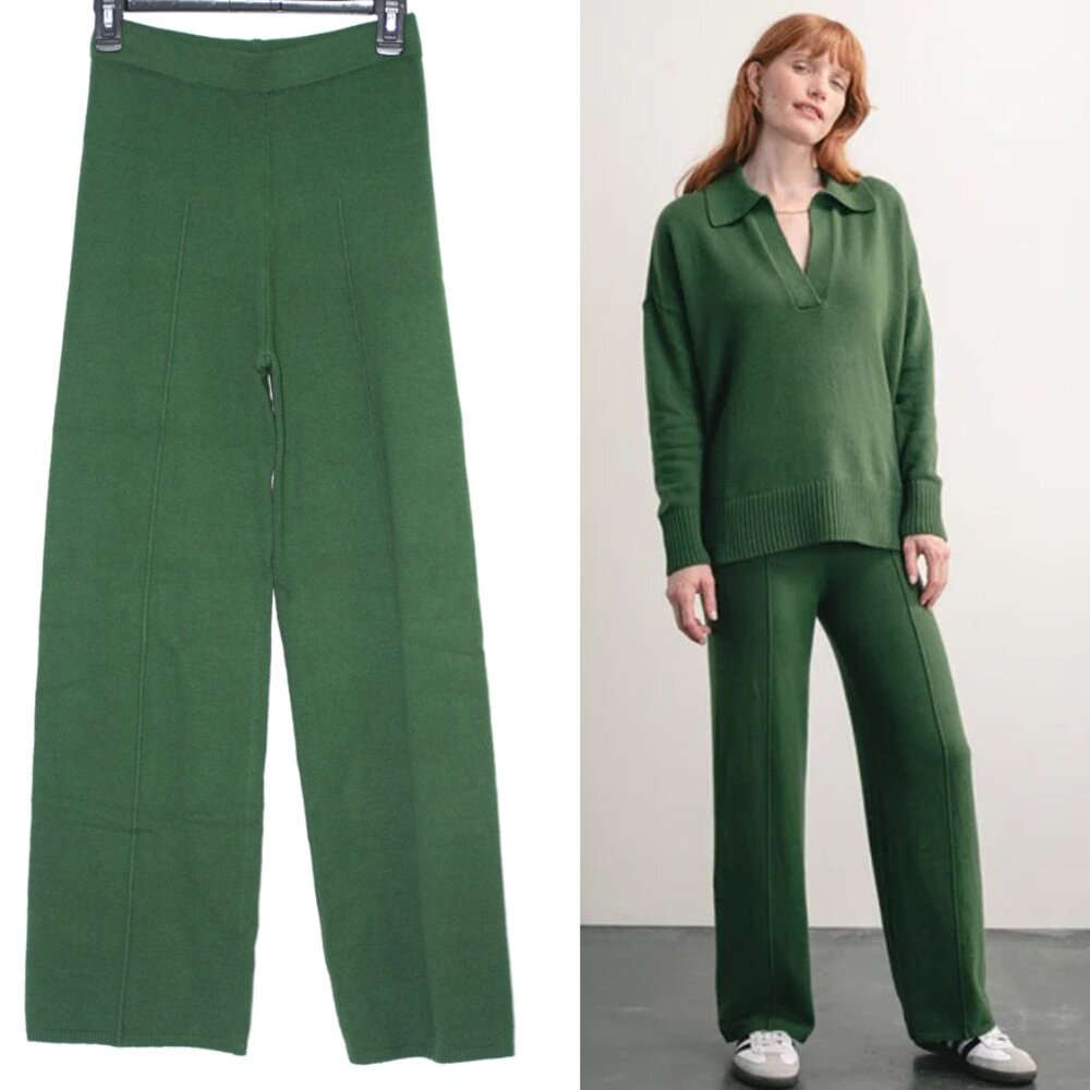 NWT Pipe Legs Super Soft Bottoms Lounge Sweater Pants Cotton Blend Comfy